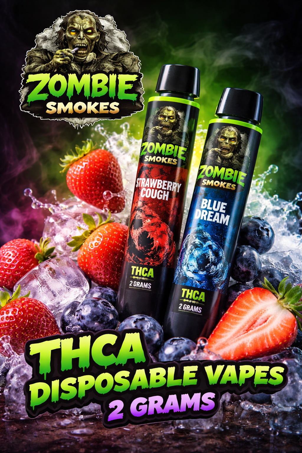 Zombie Smokes – [Flavor/Strain] THCA Disposable Vape (2g)